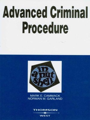 cover image of Advanced Criminal Procedure in a Nutshell, 2d